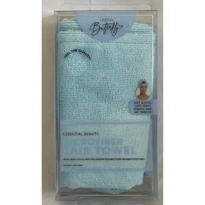 Urban Butterfly Essential Beauty Microfiber Hair Towel Light Blue Travel Ready
